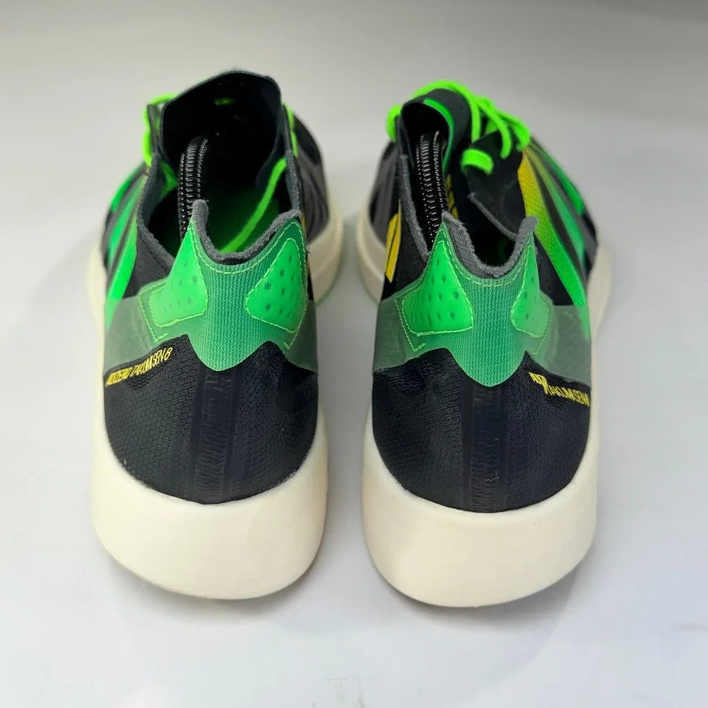 Adidas Adizero Takumi Sen 8 Running Shoes Mens 12 Black Neon Green Racing GY8405